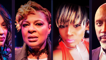 Four performer headshots.