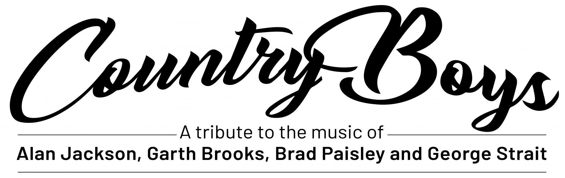 The words, 'Country Boys' in black script over a white background.