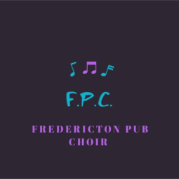Fredericton Pub Choir logo against a dark purple background